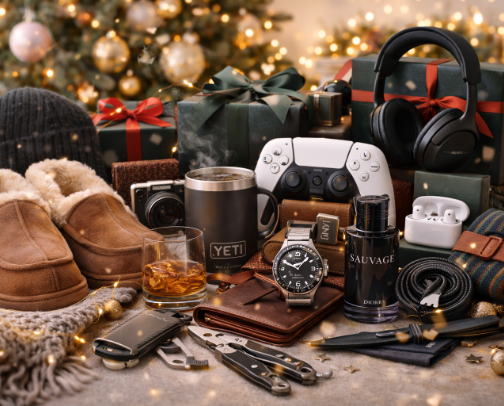 Gift ideas for your boyfriend this Christmas! cover photo collage