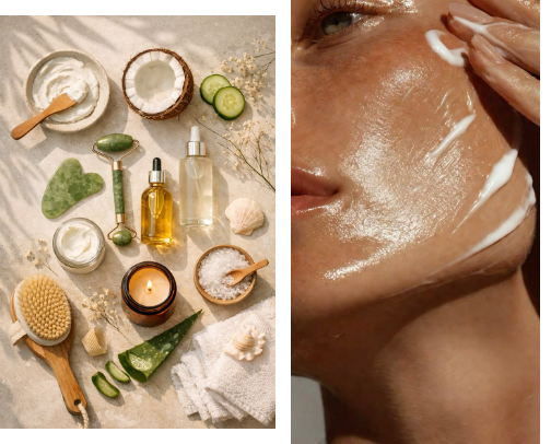 Skin care 🧖🏻‍♀️ cover photo collage