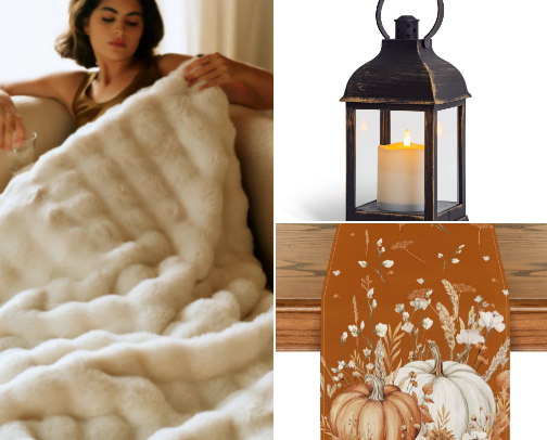 Fall warm & cozy indulgences cover photo collage