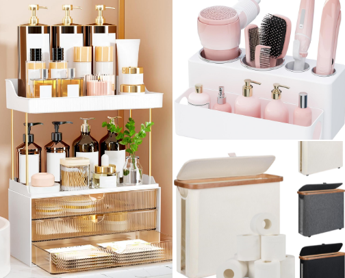 ⭐ My Favorite Bathroom Organizers That Actually Reduced the Clutter cover photo collage