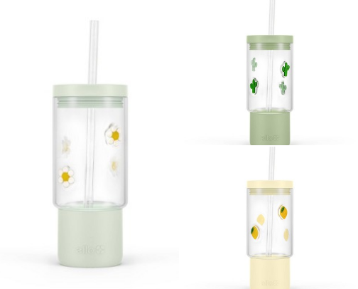 Icon tumbler glasses cover photo collage