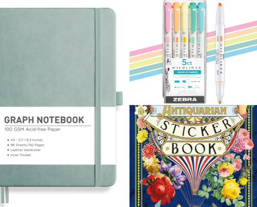 Your first journaling supplies: all in one place cover photo collage