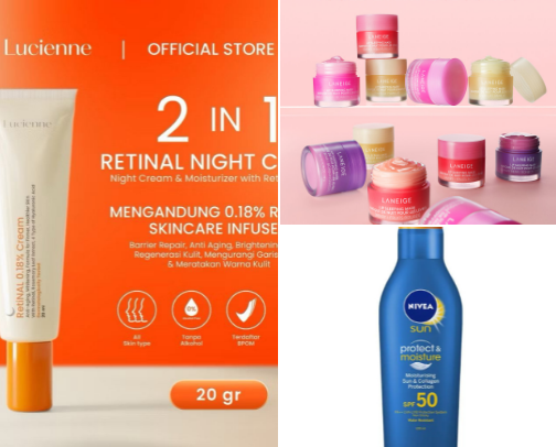 Beauty skincare 🤌🏻✨️ cover photo collage