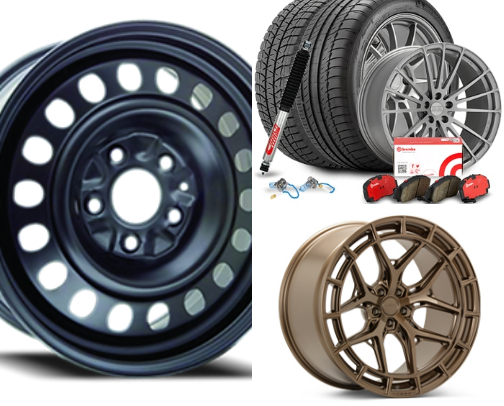 Car wheels any type cover photo collage