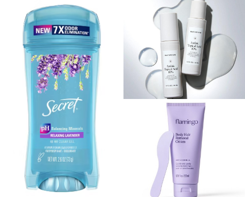 skincare & toiletries cover photo collage