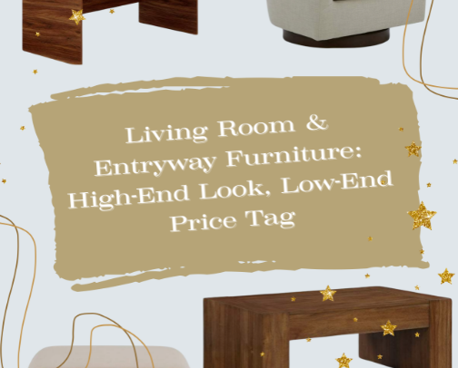 Living Room Furniture: High-End Look, Low-End Price Tag cover photo collage