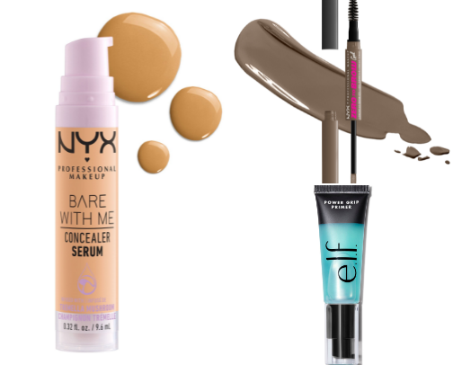 Drugstore makeup favs cover photo collage