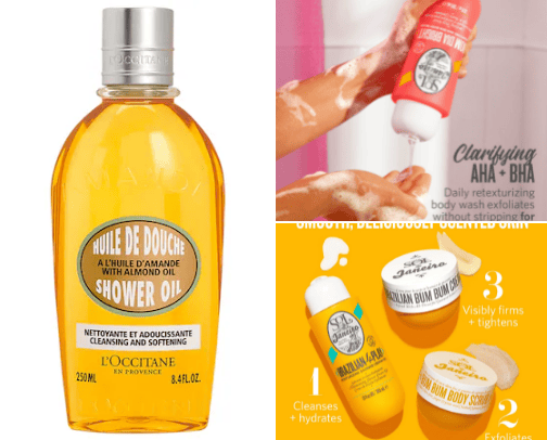 Hydrating shower gel for cold weather care cover photo collage
