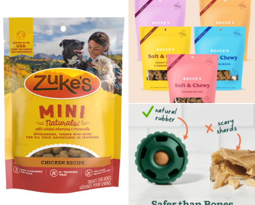 Theo’s favorite treats and enrichment items! cover photo collage