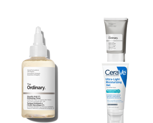 Affordable skin care for adult acne cover photo collage