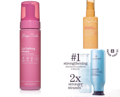 Wavy/Curly girl products musts cover photo collage