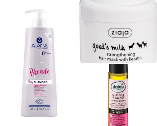 Blonde hair care cover photo collage
