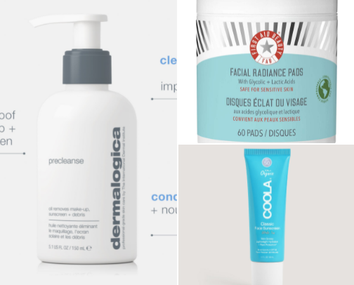 Everyday skin care items I swear by as a combo skin girly cover photo collage