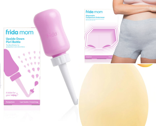 Hospital bag + postpartum essentials as a first time mom!🩵 cover photo collage