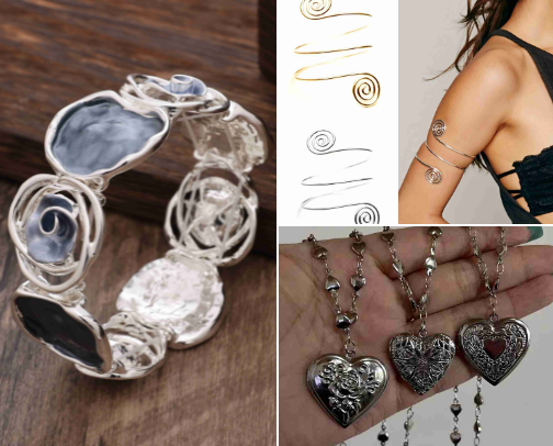 jewelry from temu 💌 cover photo collage