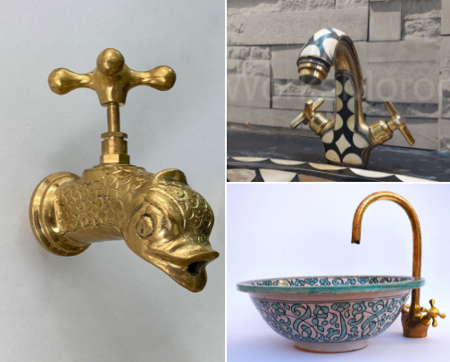 Unique Bathroom Fixture and Hardware Ideas That Wow cover photo collage