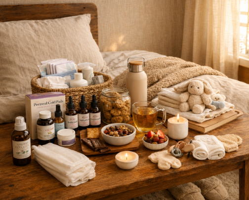 The Postpartum Essentials That Made My Recovery Easier cover photo collage