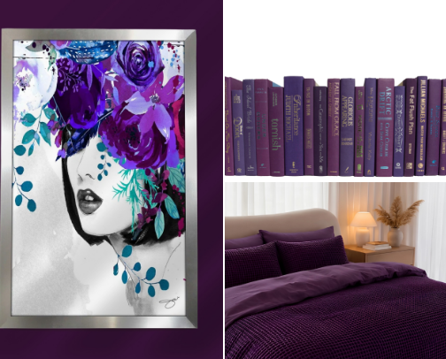 Moody & Bold; Purple Home Decor Accents cover photo collage