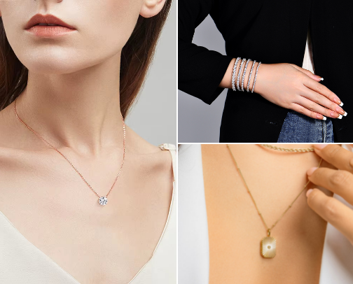 Elegant Jewelry Pieces cover photo collage