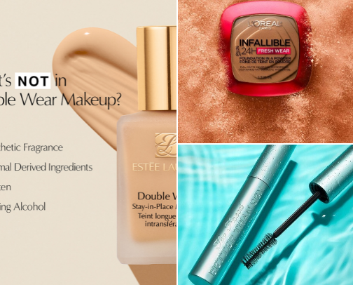 Waterproof makeup💋 cover photo collage