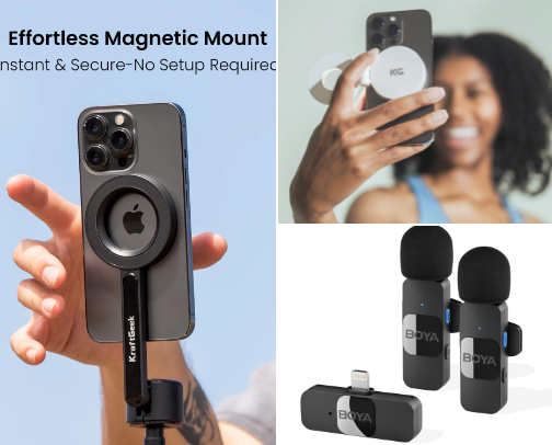 Must haves as a content creator cover photo collage