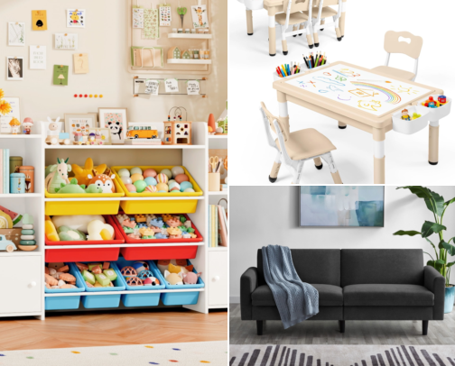 Furniture and appliances cover photo collage