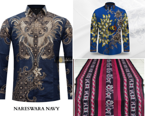 Traditional Indonesian products cover photo collage