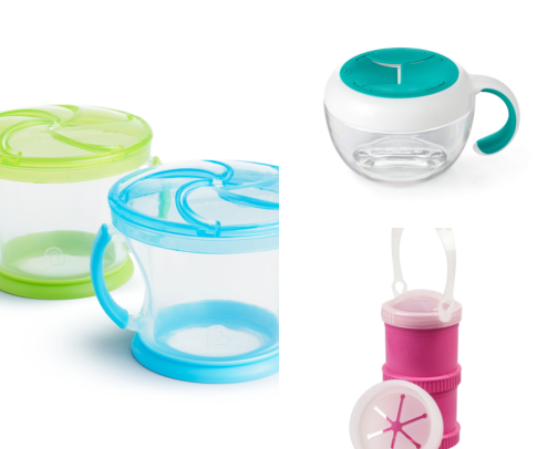 Spill Proof Snack Cups I Tried So My Toddler Stops Dumping Cheerios Everywhere cover photo collage
