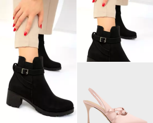 Boots with heels cover photo collage