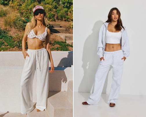 A girl in her 20s favorite basic tops and bottoms cover photo collage
