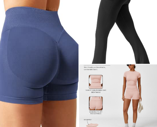 Everyday work out clothes. cover photo collage