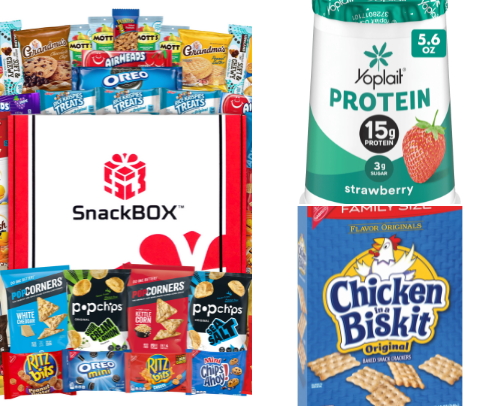 Kids snacks cover photo collage