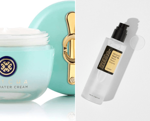 Must-have skincare products cover photo collage