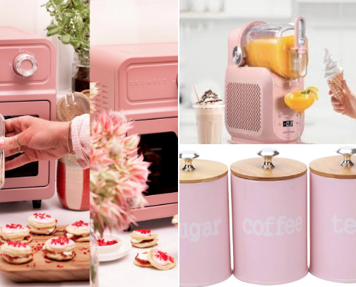Pink kitchen cover photo collage