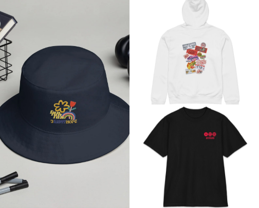 BTS Hand design merch collection finds cover photo collage