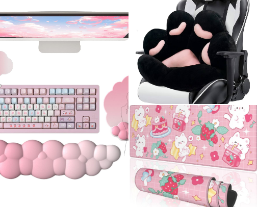 👨‍💻 Cute, Comfy, and Dependable Office Items - Tech ⌨️ cover photo collage