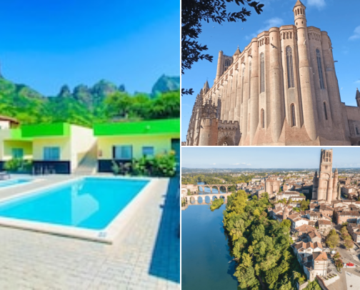 Cathedral Walks, Riverside Views & Lovely Places to Stay Albi, France cover photo collage