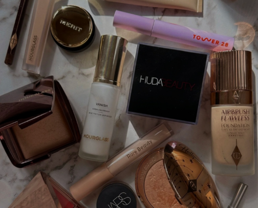 the makeup in a baddie's makeup bag cover photo collage