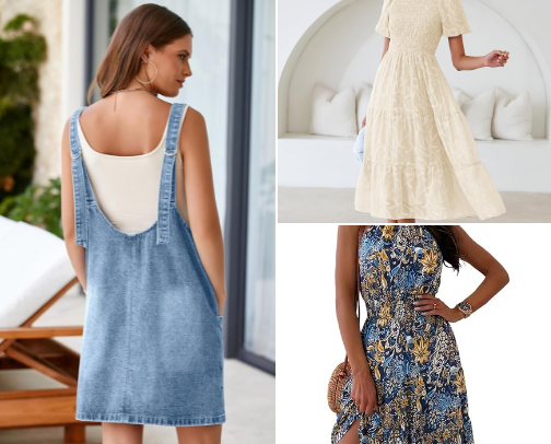 The Viral Boho Wedding-Guest & Summer Dresses Everyone's Obsessed With (Under $50) cover photo collage