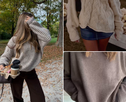 everyday fall sweaters 🍂🤎 cover photo collage