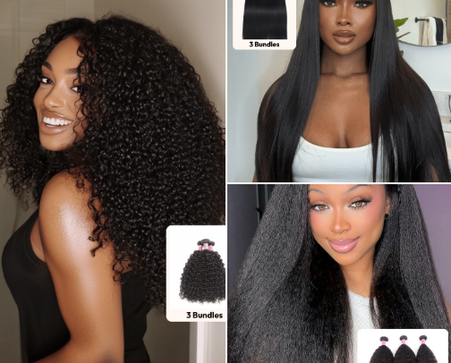Weaves, Human hair and Brazilian recs✨ cover photo collage