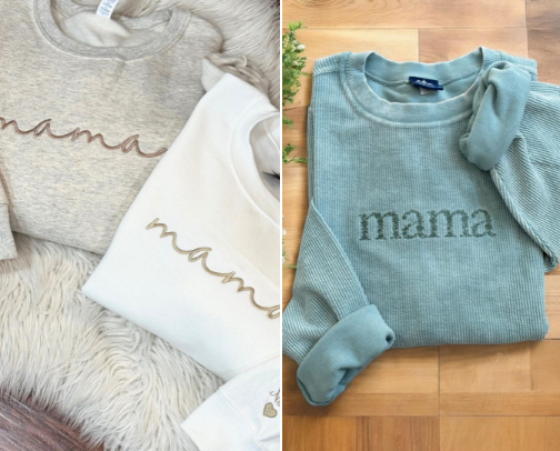 The Cutest Mama Sweatshirts cover photo collage
