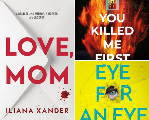 Thriller book recs. cover photo collage