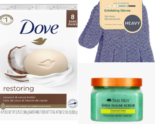 Shower essentials cover photo collage