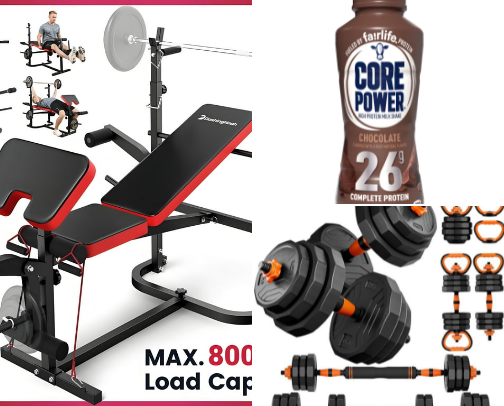 Fitness/weightloss must haves cover photo collage