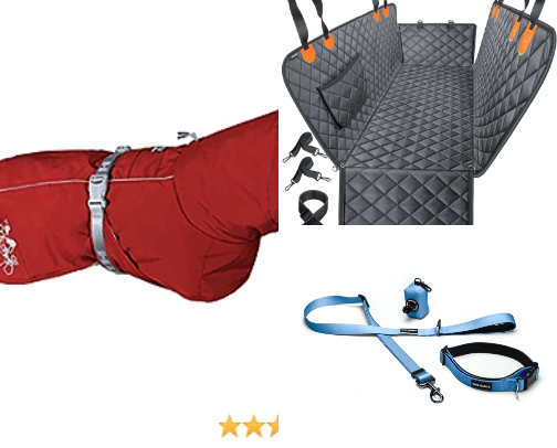 All the DOG GEAR you will ever need cover photo collage