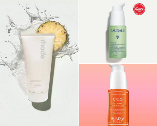 my top 10 skin care products✨ cover photo collage