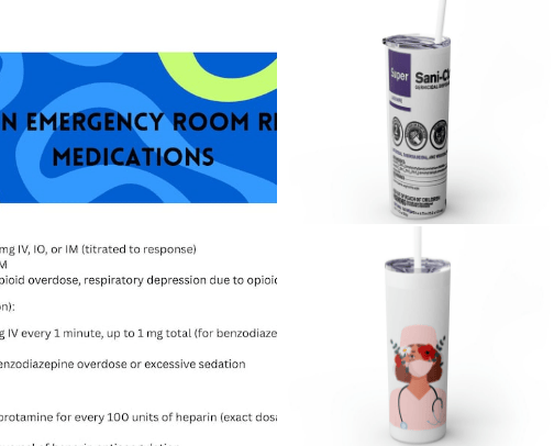 My Etsy Shop filled with digital download guides for the emergency room nurse! cover photo collage