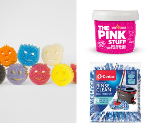 My Amazon Under 20$ Cleaning Favorites 🧹🧽🧺 cover photo collage