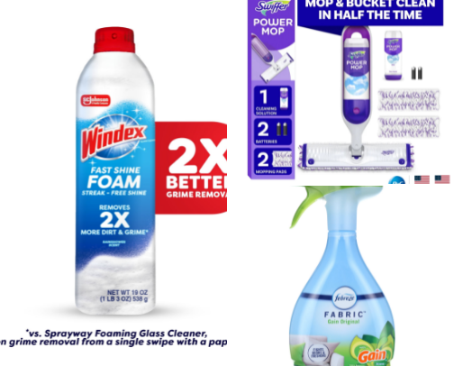 Cleaning supplies cover photo collage